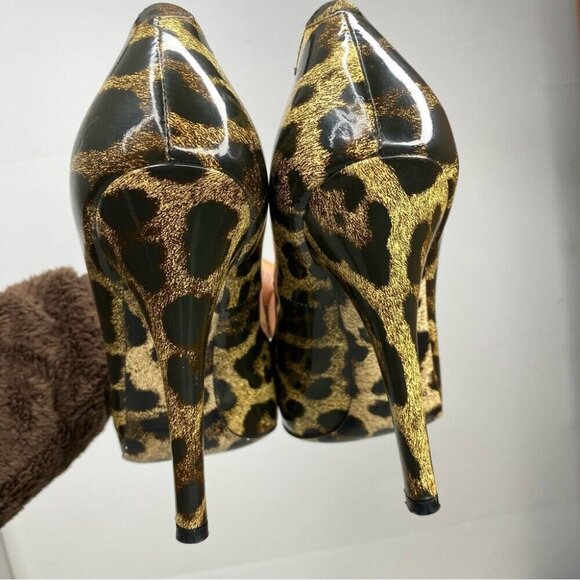 Dolce & Gabbana Women’s Patent Leather Animal Leopard Print Pumps EU 38 - Picture 9 of 16
